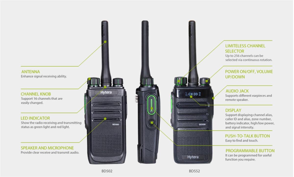 Optional Hytera BD5 Series Business Digital Radio